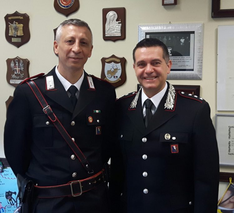 Carabinieri di Chieri cambio della guardia alla stazione di Riva