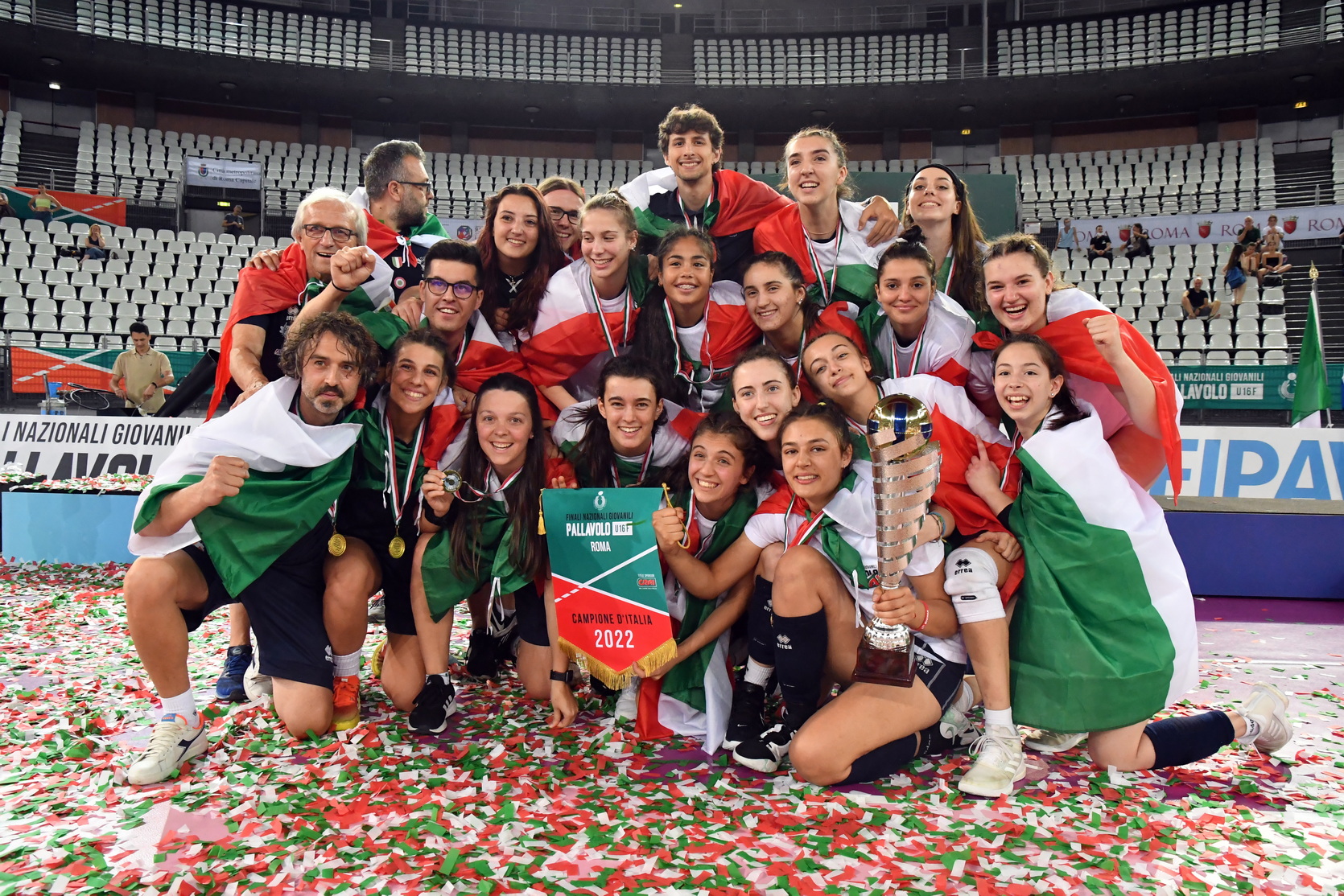 CAMBIANO – Le giocartici under 16 della In Volley, campionesse d’Italia di pallavolo