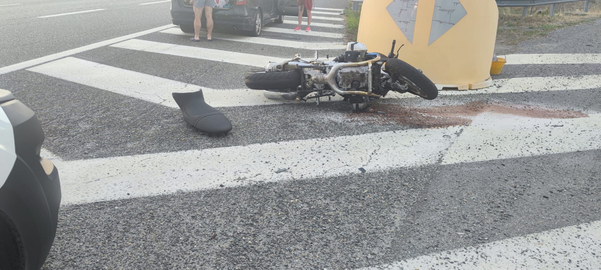 MONCALIERI – Incidente sul raccordo della tangenziale: ferito un motociclista