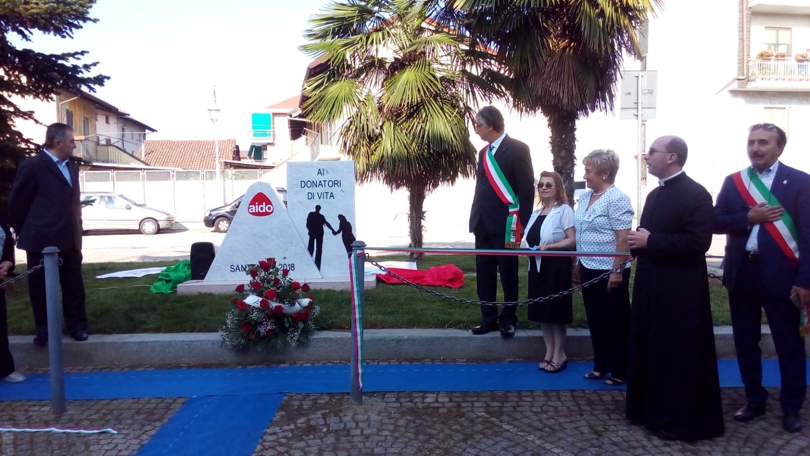 SANTENA – Stele a commemorazione dei 35 anni di Aido