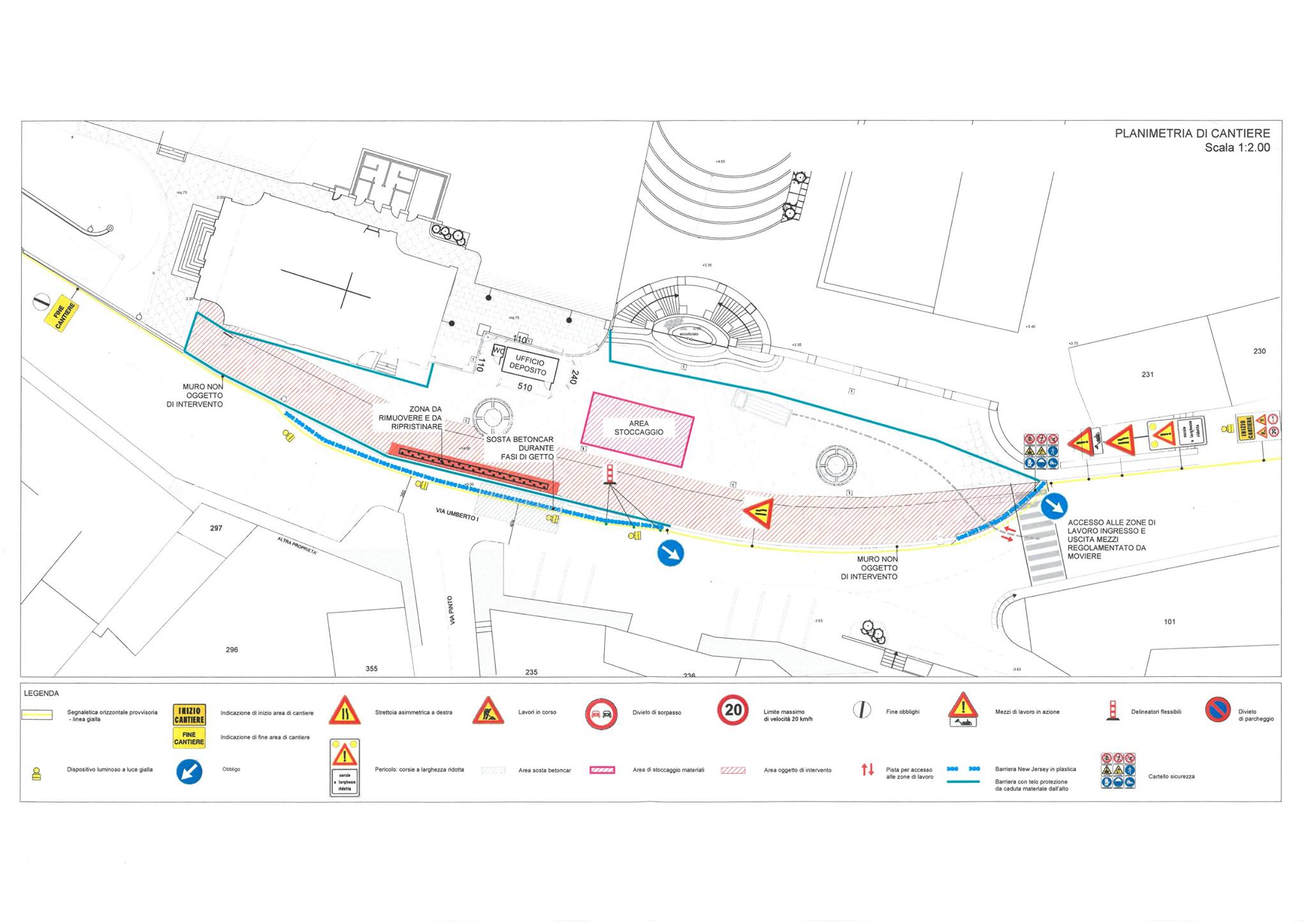 PECETTO – Piazza Roma chiusa per lavori