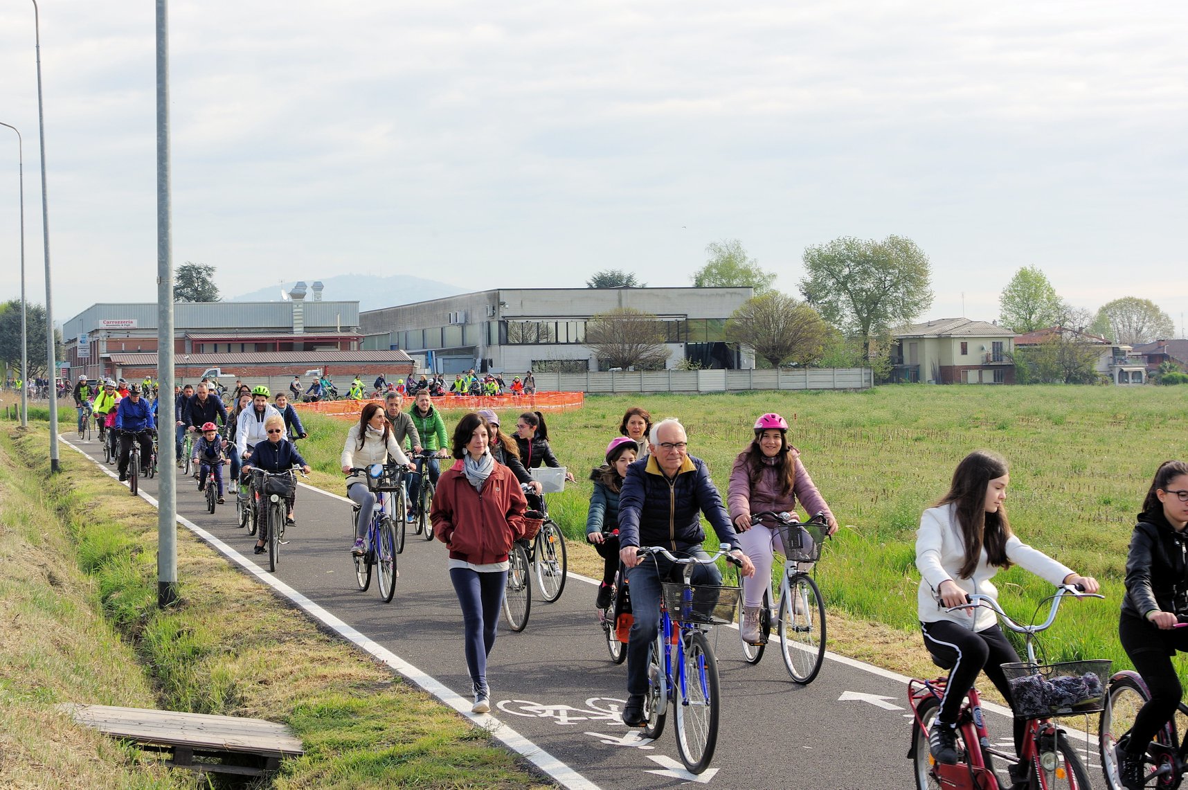 VINOVO – Inaugurata la pista ciclabile che si collega a Candiolo