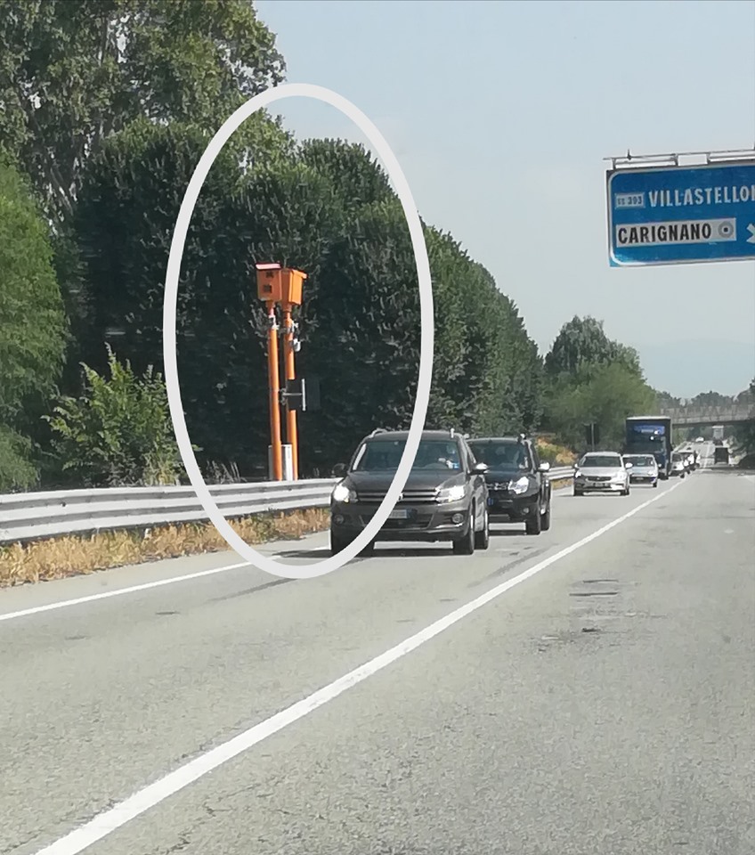 CARIGNANO – Installato l’autovelox sulla provinciale 20: ad agosto iniziano le multe