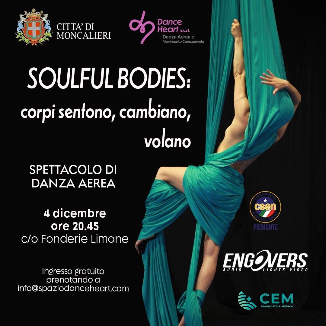 MONCALIERI – Soulful Bodies: corpi sentono, cambiano, volano. Spettacolo di danza aerea