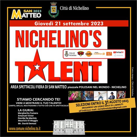 NICHELINO – Torna il talent durante la fiera di San Matteo