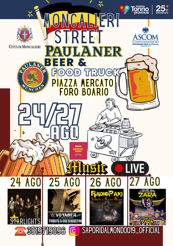 MONCALIERI – A fine agosto appuntamento con la festa della birra Paulaner