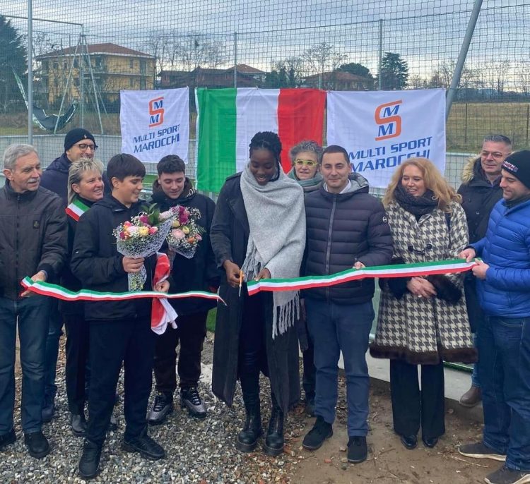 POIRINO – Inaugurato il nuovo spazio sportivo a Marocchi con l’atleta Daisy Osakue