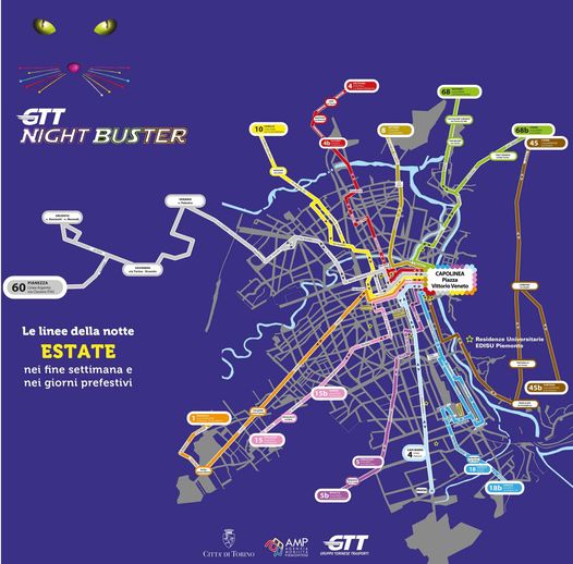 TRASPORTI – Anche quest’anno è attivo il night buster che collega la cintura con Torino nelle ore notturne