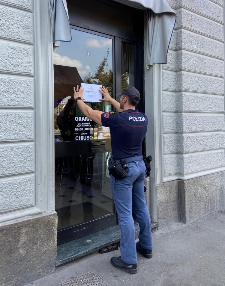 Il Questore sospende la licenza di un bar per 8 giorni