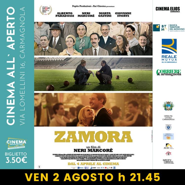 Carmagnola – Per il cinema all’aperto dell’Elios c’è “Zamora”