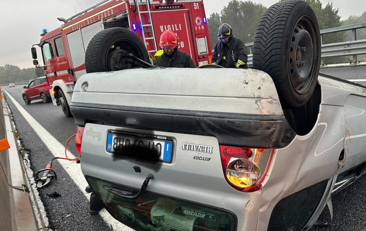 MONCALIERI – Incidente sulla sopraelevata, due feriti