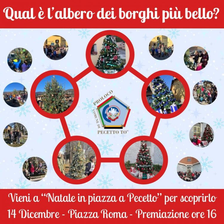 PECETTO – Sabato la premiazione dell’albero di Natale più bello dei borghi