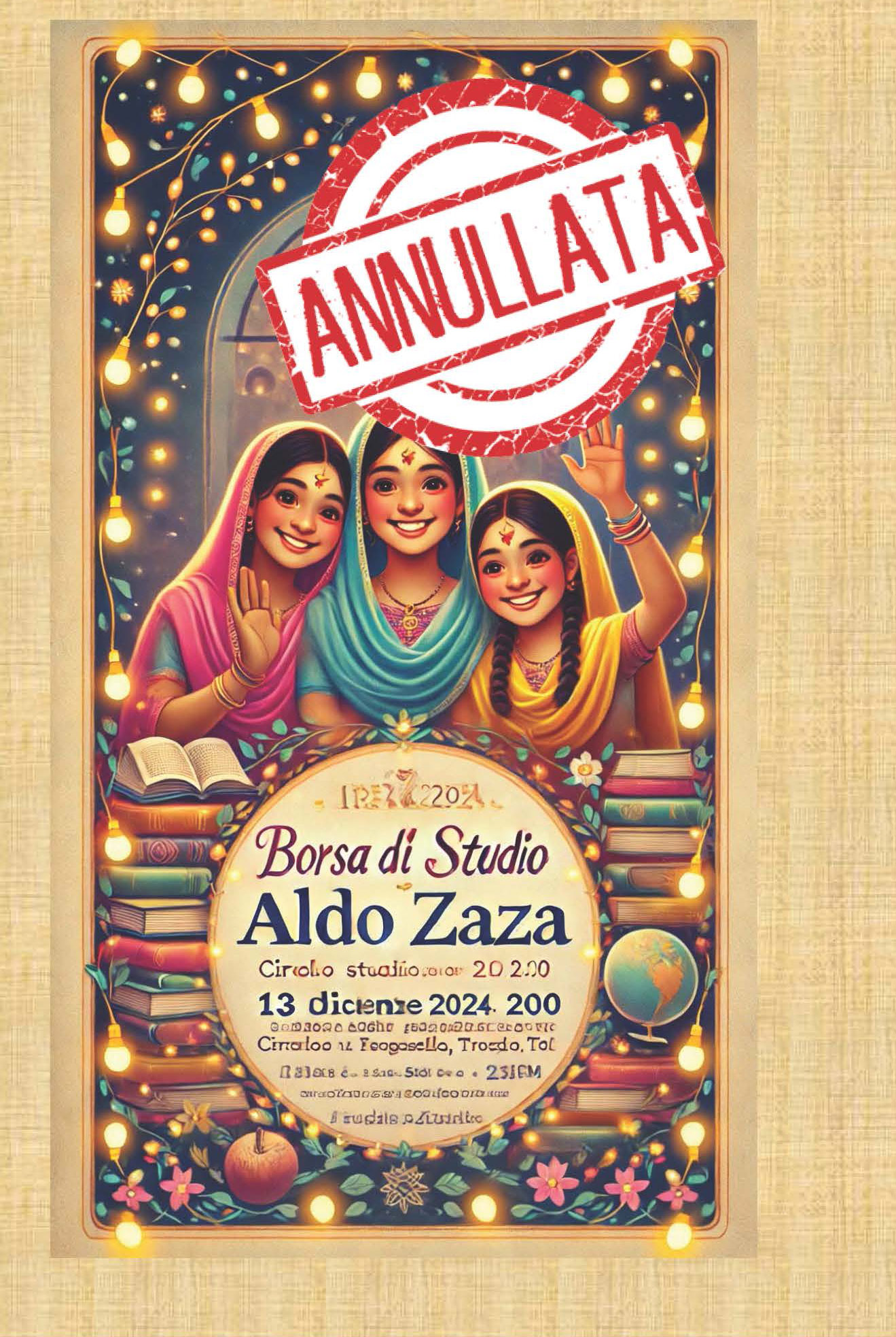 Annullata la serata a Trofarello dedicata a AltimbroE’ rinviata per ora a data da destinarsi l’iniziativa di domani venerdì 13 dicembre a ricordo di Aldo Zaza, volto noto del volontariato trofarellese. Per quella occasione il gruppo di amici che ogni anno si incontra per ricordarlo aveva organizzato una serata aperta a tutti presso la sede degli Alpini di Trofarello, con momento conviviale e a seguire la proiezione del breve filmato “Disagio giovanile, ruolo della formazione” con successivo intervento dell’autore prof. Giovanni Zanetti, pensando alle piccole Dashritha, Akshara e Brunda alle quali sono dedicate le Borse di Studio intitolate proprio ad Aldo Zaza.  “Purtroppo un problema personale ci impedisce di poter dare corso alla serata, ma ripresenteremo l’appuntamento più in là”, spiegano gli organizzatori.E’ rinviata per ora a data da destinarsi l’iniziativa di domani venerdì 13 dicembre a ricordo di Aldo Zaza, volto noto del volontariato trofarellese. Per quella occasione il gruppo di amici che ogni anno si incontra per ricordarlo aveva organizzato una serata aperta a tutti presso la sede degli Alpini di Trofarello, con momento conviviale e a seguire la proiezione del breve filmato “Disagio giovanile, ruolo della formazione” con successivo intervento dell’autore prof. Giovanni Zanetti, pensando alle piccole Dashritha, Akshara e Brunda alle quali sono dedicate le Borse di Studio intitolate proprio ad Aldo Zaza.  “Purtroppo un problema personale ci impedisce di poter dare corso alla serata, ma ripresenteremo l’appuntamento più in là”, spiegano gli organizzatori.E’ rinviata per ora a data da destinarsi l’iniziativa di domani venerdì 13 dicembre a ricordo di Aldo Zaza, volto noto del volontariato trofarellese. Per quella occasione il gruppo di amici che ogni anno si incontra per ricordarlo aveva organizzato una serata aperta a tutti presso la sede degli Alpini di Trofarello, con momento conviviale e a seguire la proiezione del breve filmato “Disagio giovanile, ruolo della formazione” con successivo intervento dell’autore prof. Giovanni Zanetti, pensando alle piccole Dashritha, Akshara e Brunda alle quali sono dedicate le Borse di Studio intitolate proprio ad Aldo Zaza.  “Purtroppo un problema personale ci impedisce di poter dare corso alla serata, ma ripresenteremo l’appuntamento più in là”, spiegano gli organizzatori.E’ rinviata per ora a data da destinarsi l’iniziativa di domani venerdì 13 dicembre a ricordo di Aldo Zaza, volto noto del volontariato trofarellese. Per quella occasione il gruppo di amici che ogni anno si incontra per ricordarlo aveva organizzato una serata aperta a tutti presso la sede degli Alpini di Trofarello, con momento conviviale e a seguire la proiezione del breve filmato “Disagio giovanile, ruolo della formazione” con successivo intervento dell’autore prof. Giovanni Zanetti, pensando alle piccole Dashritha, Akshara e Brunda alle quali sono dedicate le Borse di Studio intitolate proprio ad Aldo Zaza.  “Purtroppo un problema personale ci impedisce di poter dare corso alla serata, ma ripresenteremo l’appuntamento più in là”, spiegano gli organizzatori.E’ rinviata per ora a data da destinarsi l’iniziativa di domani venerdì 13 dicembre a ricordo di Aldo Zaza, volto noto del volontariato trofarellese. Per quella occasione il gruppo di amici che ogni anno si incontra per ricordarlo aveva organizzato una serata aperta a tutti presso la sede degli Alpini di Trofarello, con momento conviviale e a seguire la proiezione del breve filmato “Disagio giovanile, ruolo della formazione” con successivo intervento dell’autore prof. Giovanni Zanetti, pensando alle piccole Dashritha, Akshara e Brunda alle quali sono dedicate le Borse di Studio intitolate proprio ad Aldo Zaza.  “Purtroppo un problema personale ci impedisce di poter dare corso alla serata, ma ripresenteremo l’appuntamento più in là”, spiegano gli organizzatori.E’ rinviata per ora a data da destinarsi l’iniziativa di domani venerdì 13 dicembre a ricordo di Aldo Zaza, volto noto del volontariato trofarellese. Per quella occasione il gruppo di amici che ogni anno si incontra per ricordarlo aveva organizzato una serata aperta a tutti presso la sede degli Alpini di Trofarello, con momento conviviale e a seguire la proiezione del breve filmato “Disagio giovanile, ruolo della formazione” con successivo intervento dell’autore prof. Giovanni Zanetti, pensando alle piccole Dashritha, Akshara e Brunda alle quali sono dedicate le Borse di Studio intitolate proprio ad Aldo Zaza.  “Purtroppo un problema personale ci impedisce di poter dare corso alla serata, ma ripresenteremo l’appuntamento più in là”, spiegano gli organizzatori.E’ rinviata per ora a data da destinarsi l’iniziativa di domani venerdì 13 dicembre a ricordo di Aldo Zaza, volto noto del volontariato trofarellese. Per quella occasione il gruppo di amici che ogni anno si incontra per ricordarlo aveva organizzato una serata aperta a tutti presso la sede degli Alpini di Trofarello, con momento conviviale e a seguire la proiezione del breve filmato “Disagio giovanile, ruolo della formazione” con successivo intervento dell’autore prof. Giovanni Zanetti, pensando alle piccole Dashritha, Akshara e Brunda alle quali sono dedicate le Borse di Studio intitolate proprio ad Aldo Zaza.  “Purtroppo un problema personale ci impedisce di poter dare corso alla serata, ma ripresenteremo l’appuntamento più in là”, spiegano gli organizzatori.do Zaza