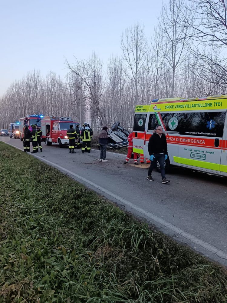 SANTENA – Incidente in strada Alberassa