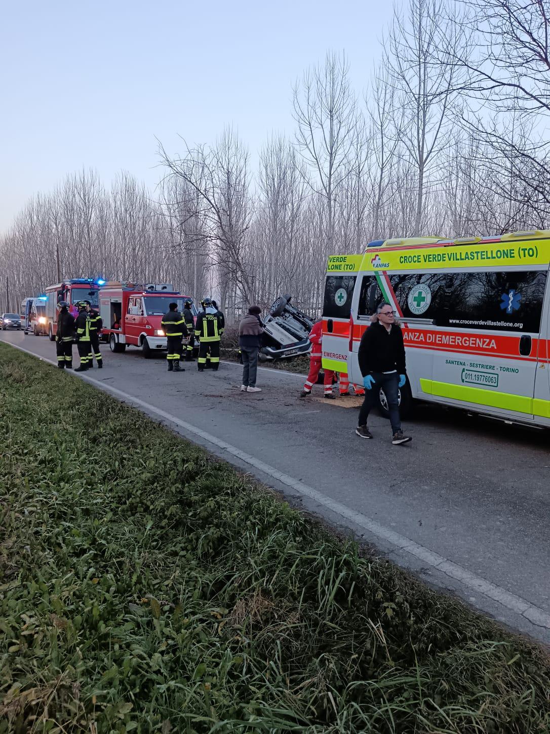 SANTENA – Incidente in strada Alberassa